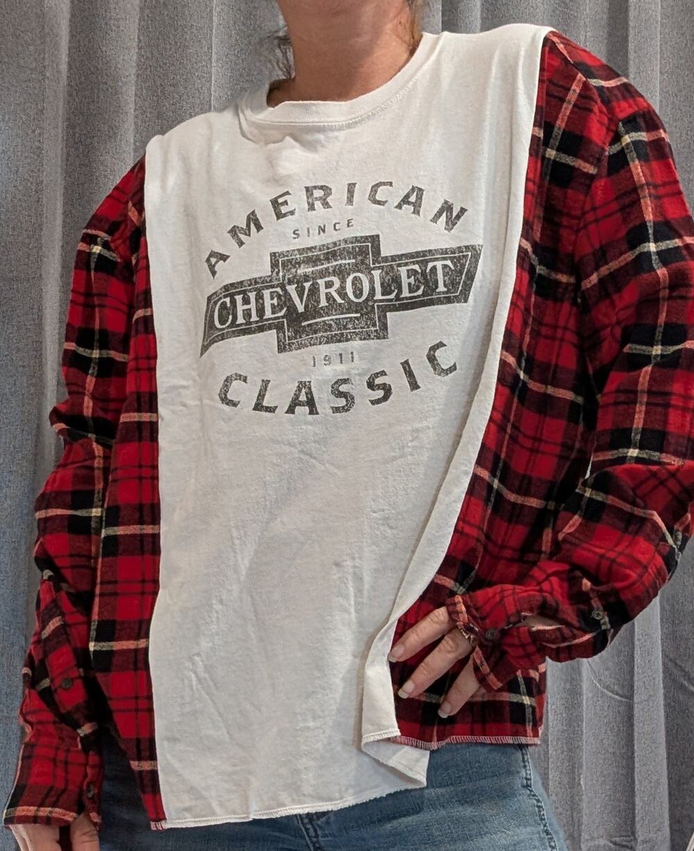 Upcycled Flannel Mash Up Top - Chevy